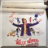 A15. Willy Wonka print on canvas.